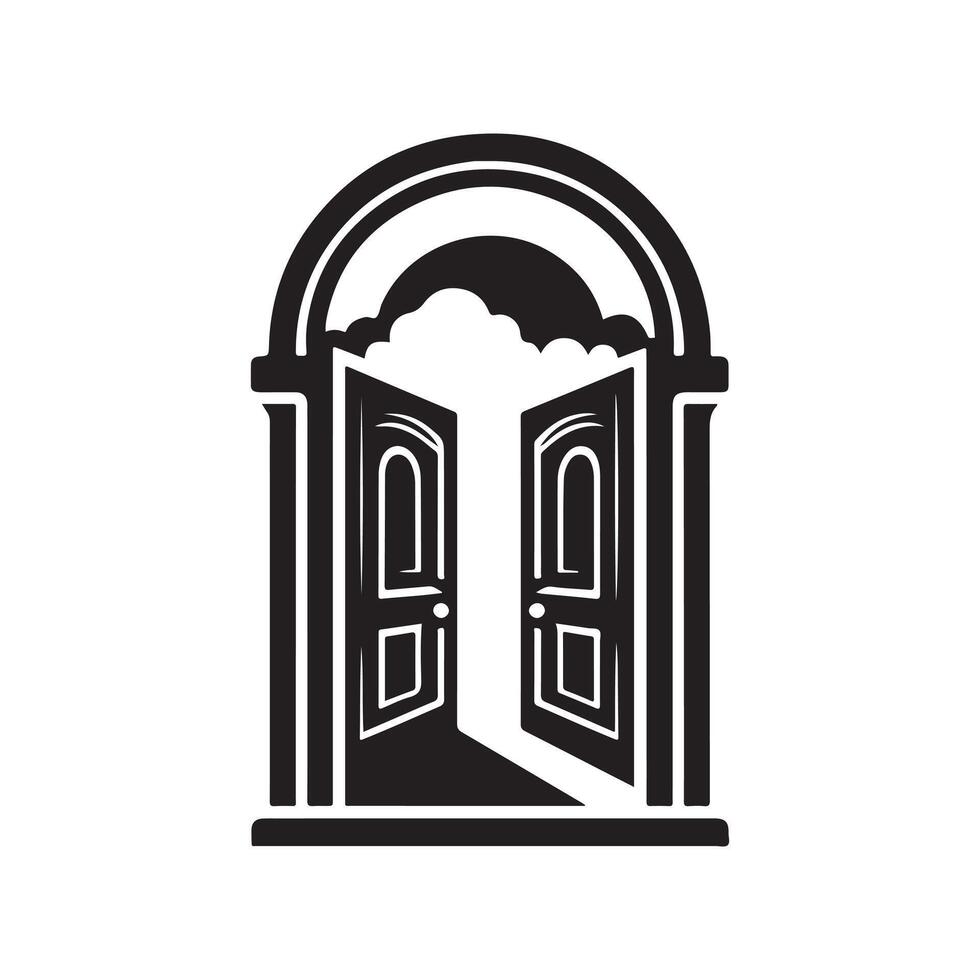 Door Shape Silhouette vector