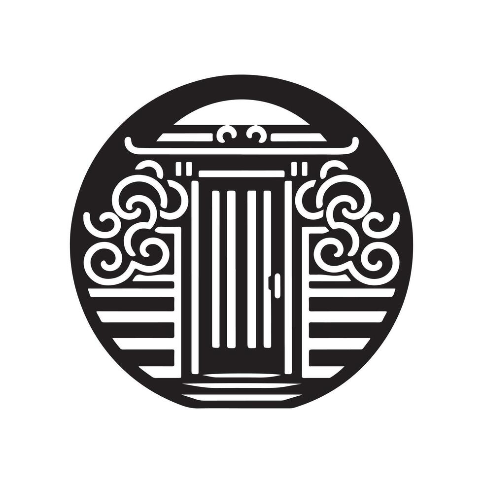 Minimalist Door Design vector