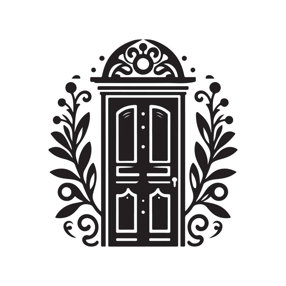 Contemporary Door Outline vector