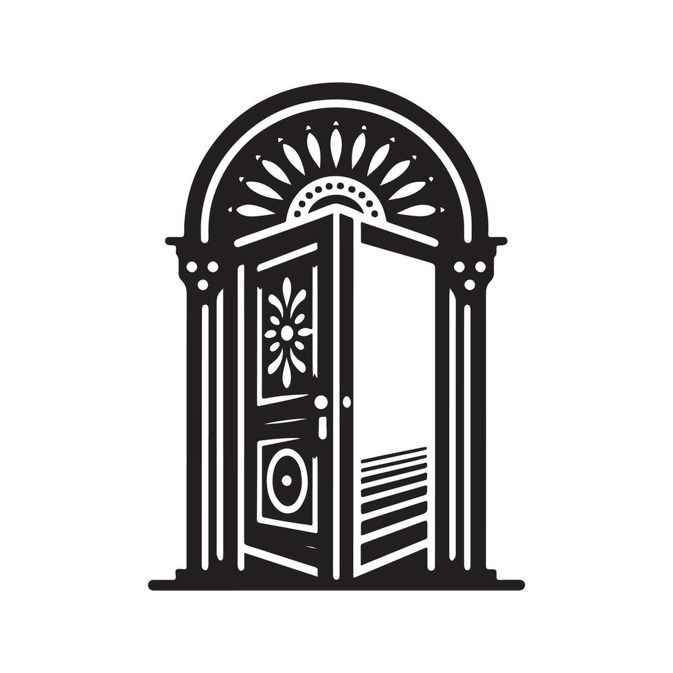 Art Stylized Door vector