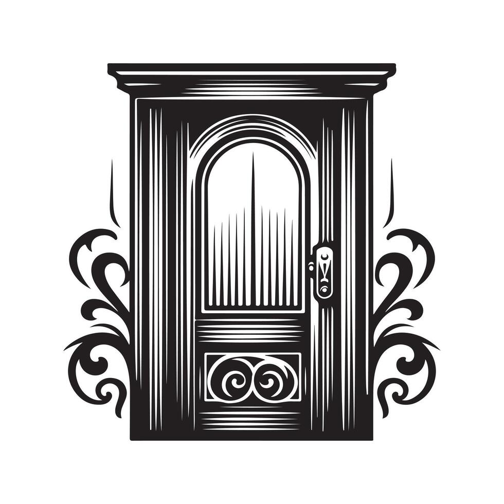 Minimal Door Icon Design vector