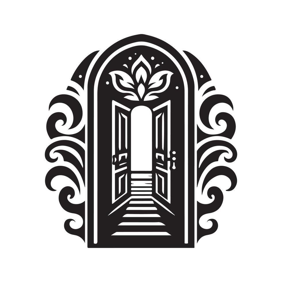 Door Outline Art vector