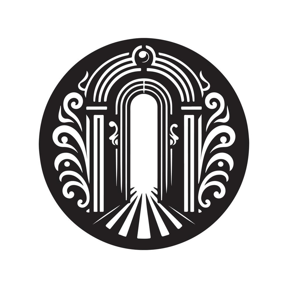 Modern Door Outline vector