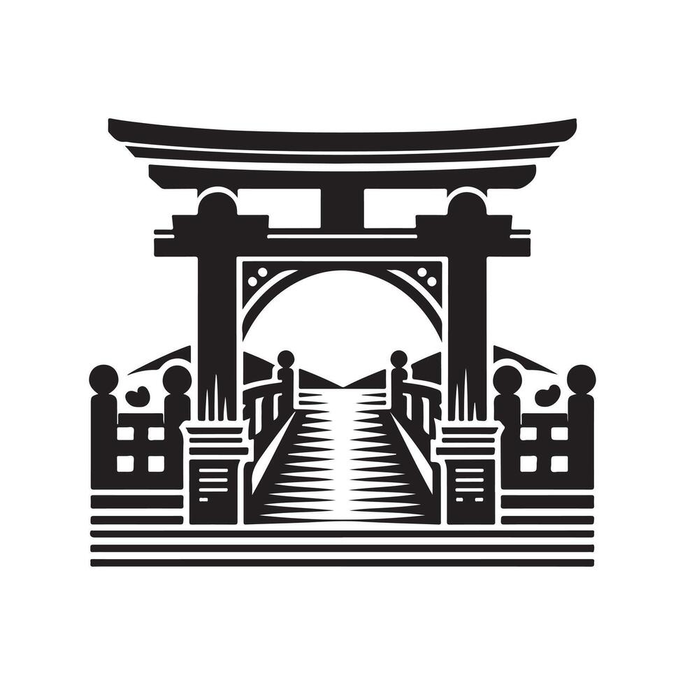 Cantilever Gate Design vector