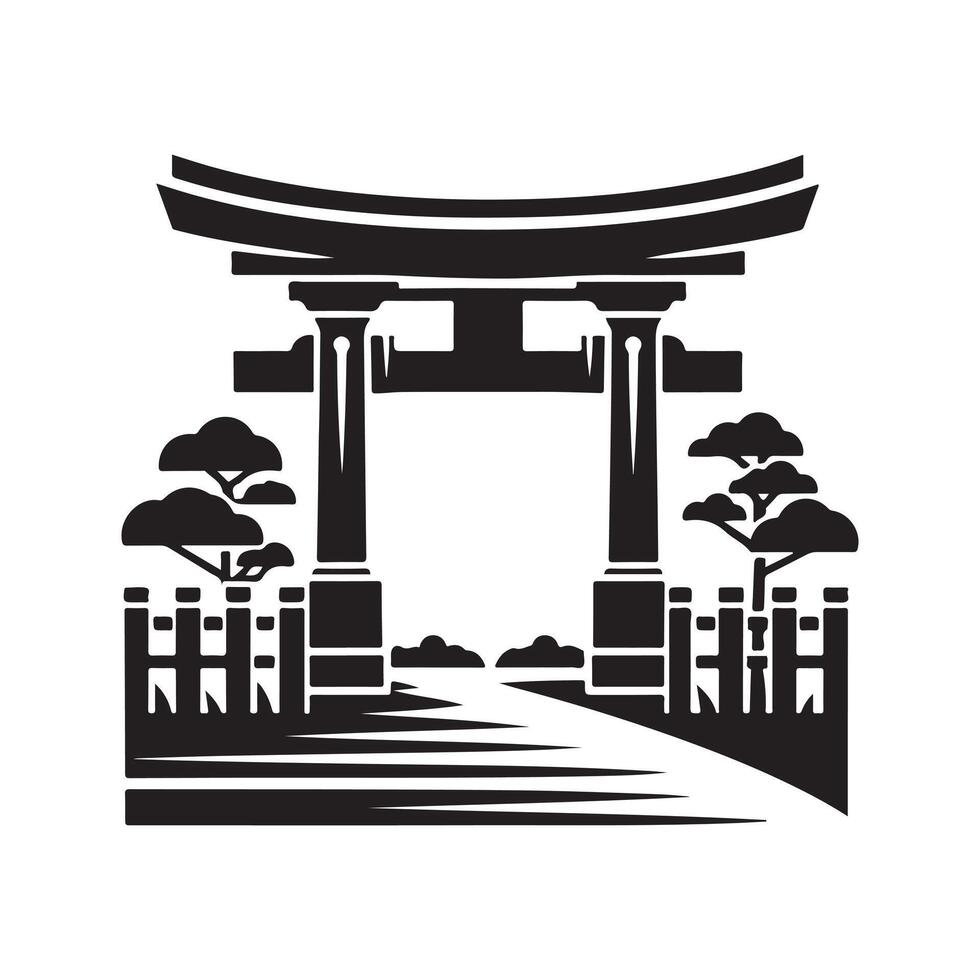 Cantilever Gate Illustration vector