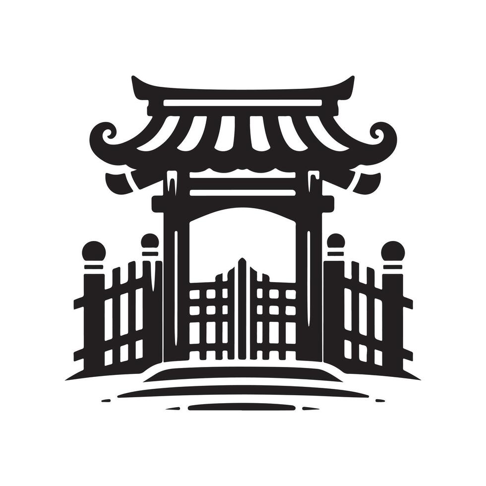 Cantilever Gate Symbol vector