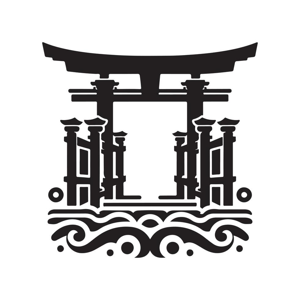 Cantilever Gate Outline Design vector