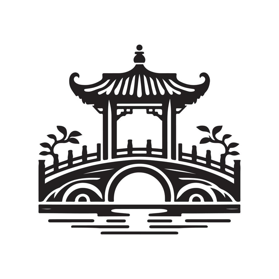 Stylish Cantilever Gate Design vector