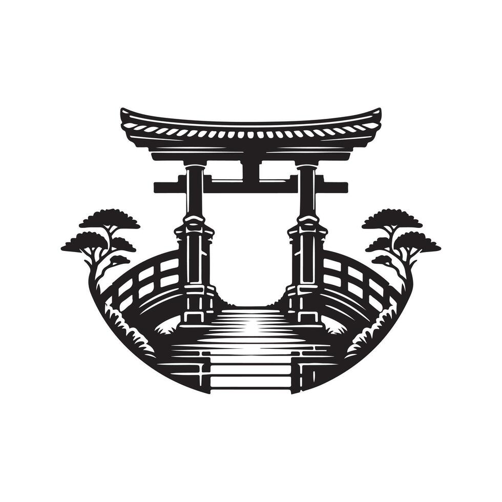 Illustration of Cantilever Gate vector