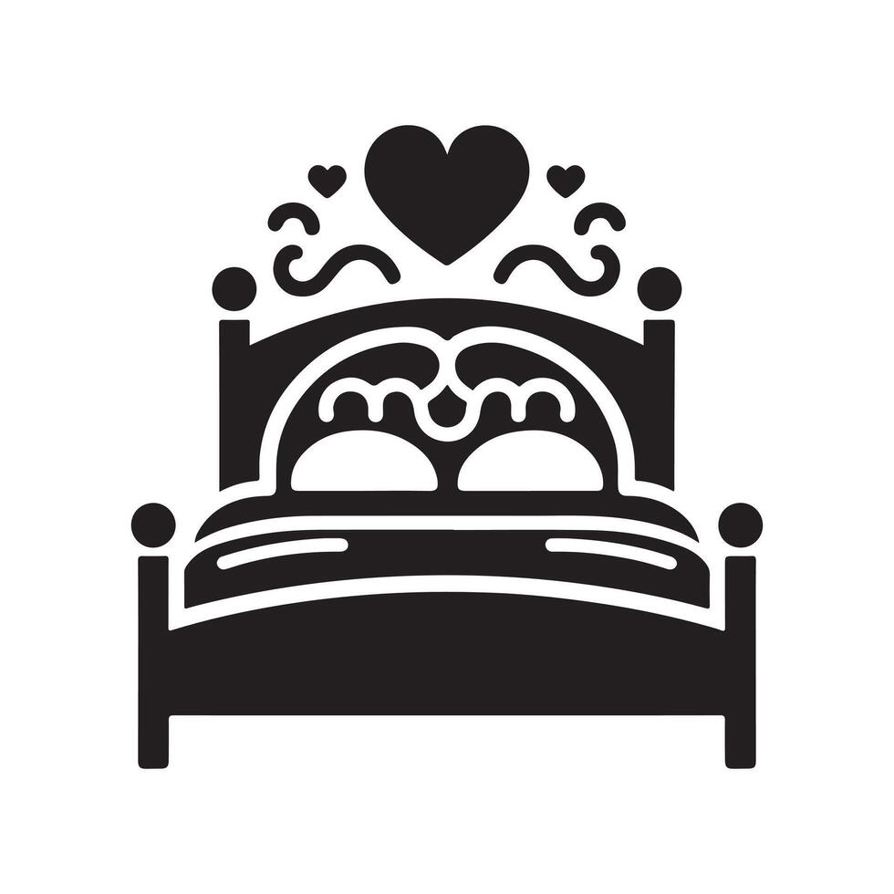 Bed Icon Design vector