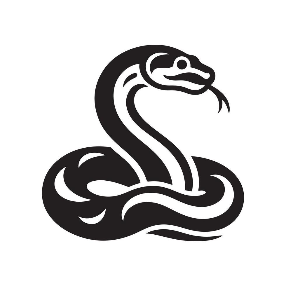 Stylized Boa Constrictor Shape vector