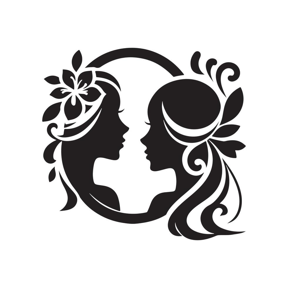 Mirror Silhouette Illustration vector