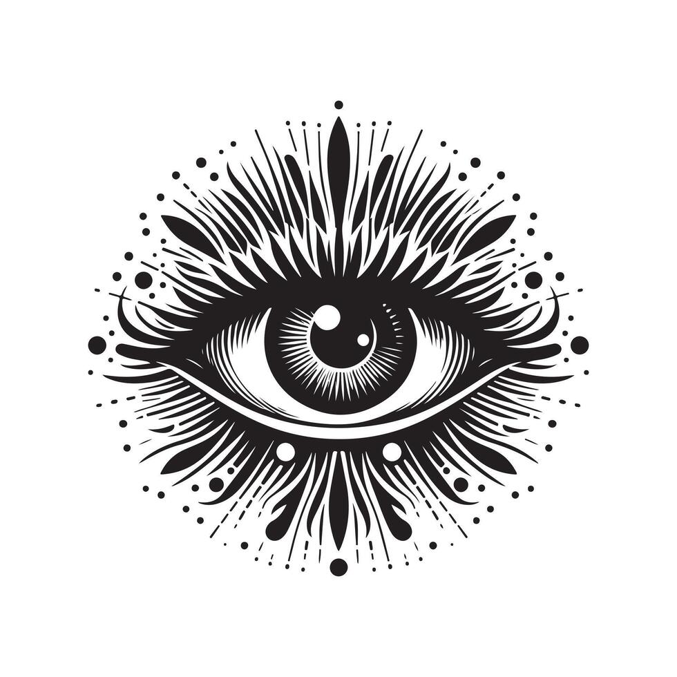 Female Eye Outline Design vector