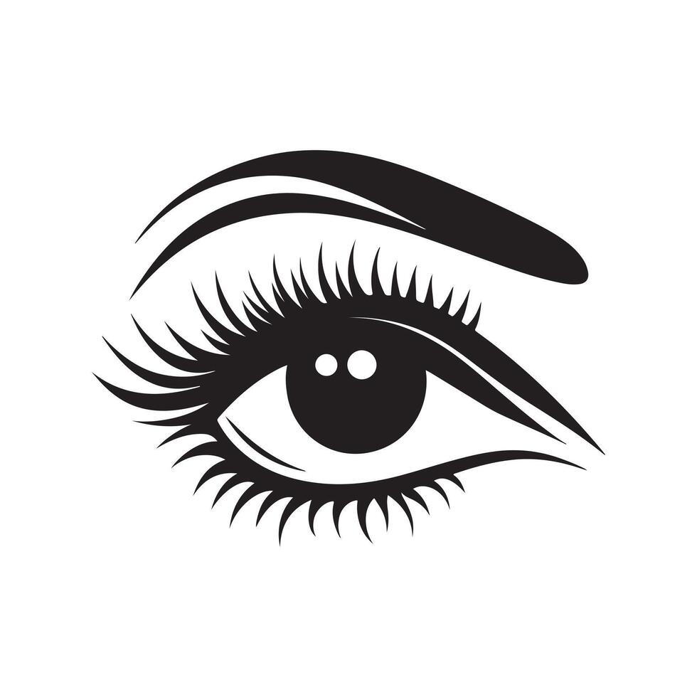 Female Eye Design Art vector