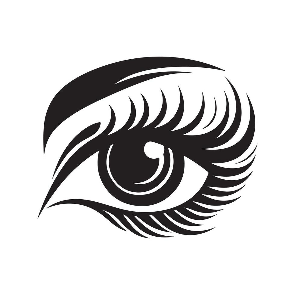 Female Eye Outline Icon Design vector