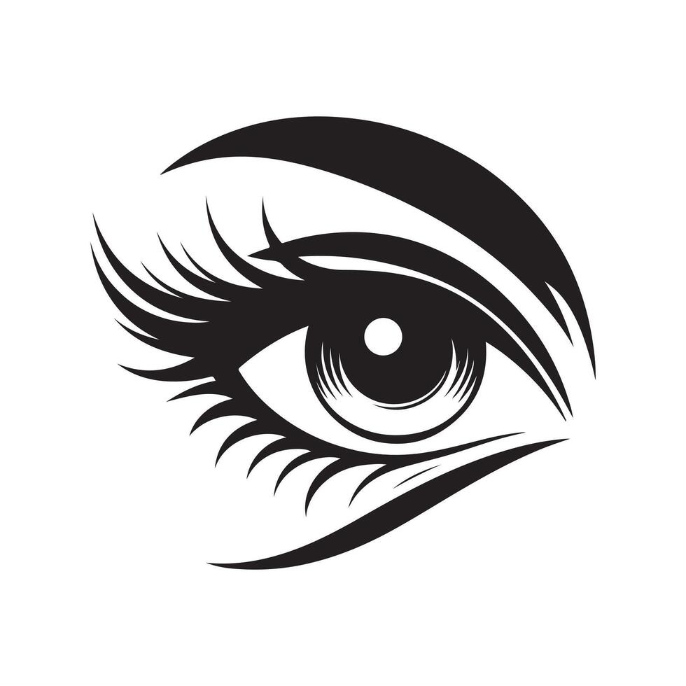Female Eye Graphic Icon Design vector