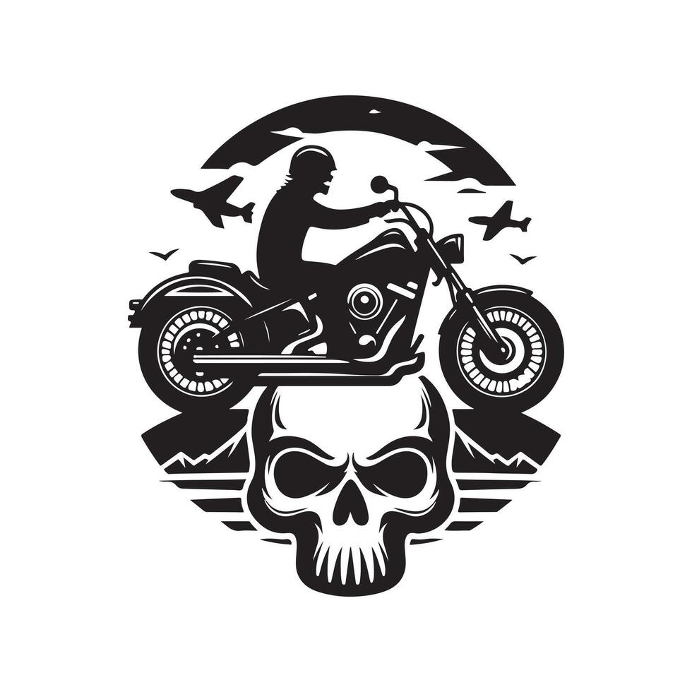 Harley Skull Icon Illustration vector