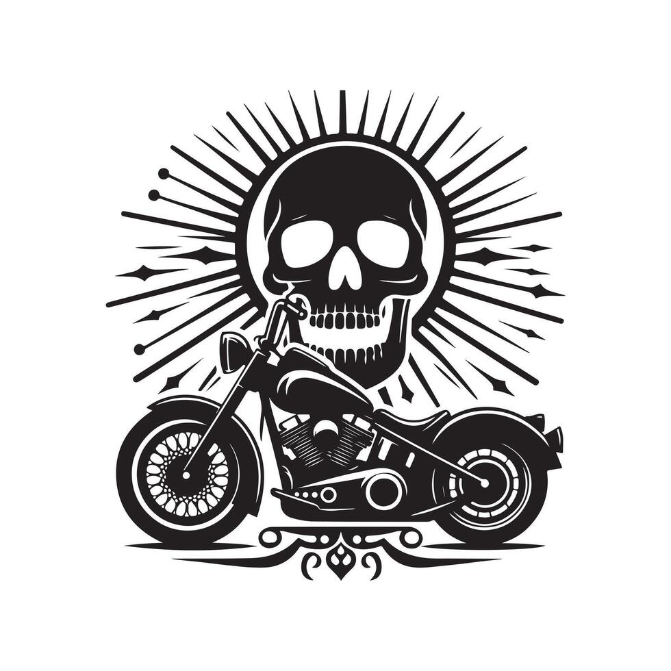 Harley and Skulls Icon Design vector