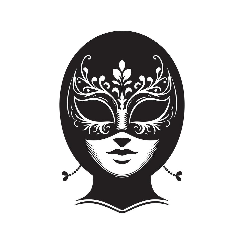Tengu Hacker Mask design vector