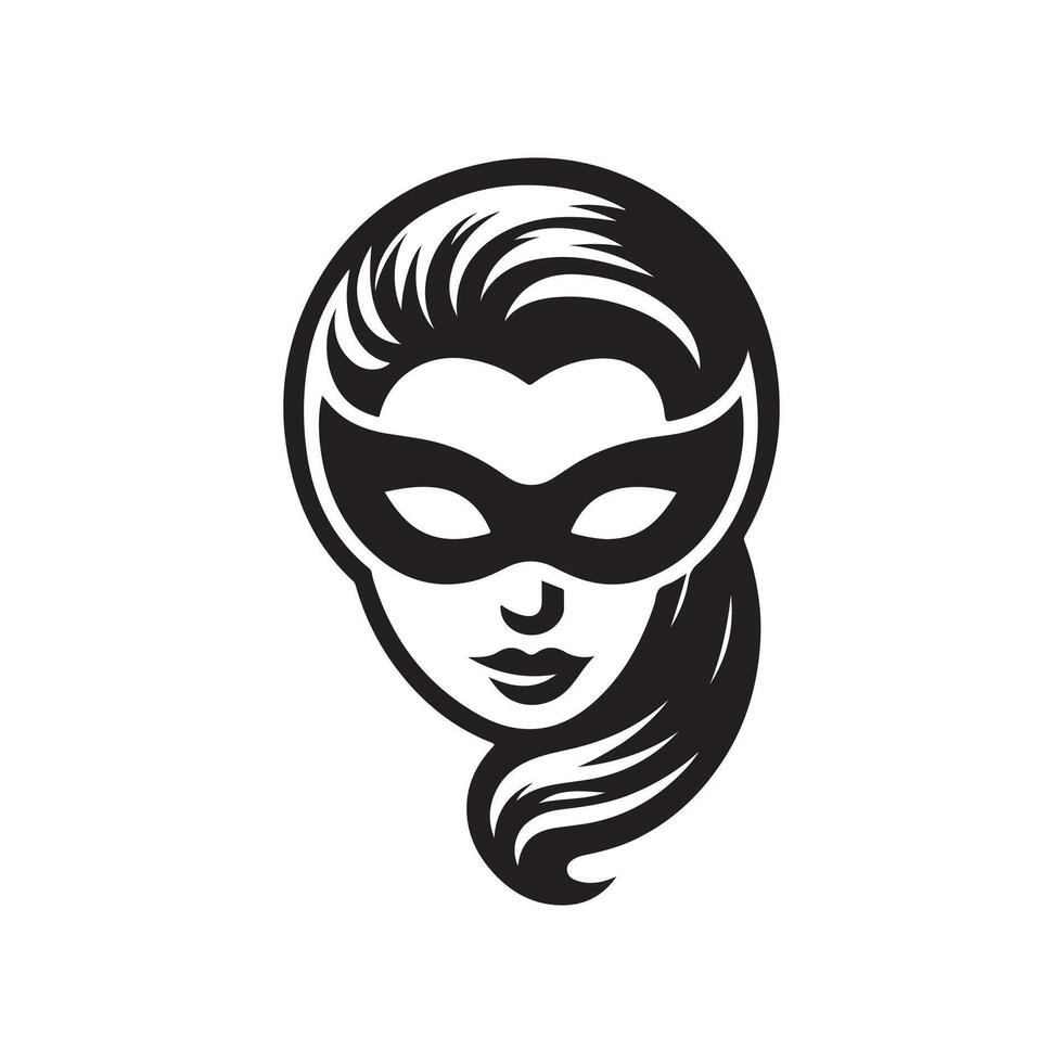 Japanese mask hacker vector