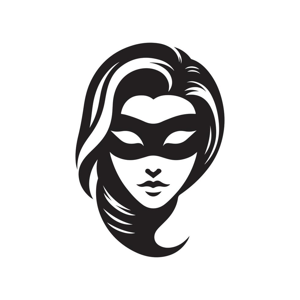 Japanese hacker mask design vector