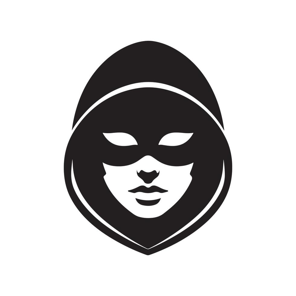 Tengu hacker mask graphic vector
