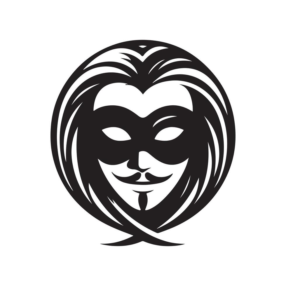 Tengu hacker design illustration vector