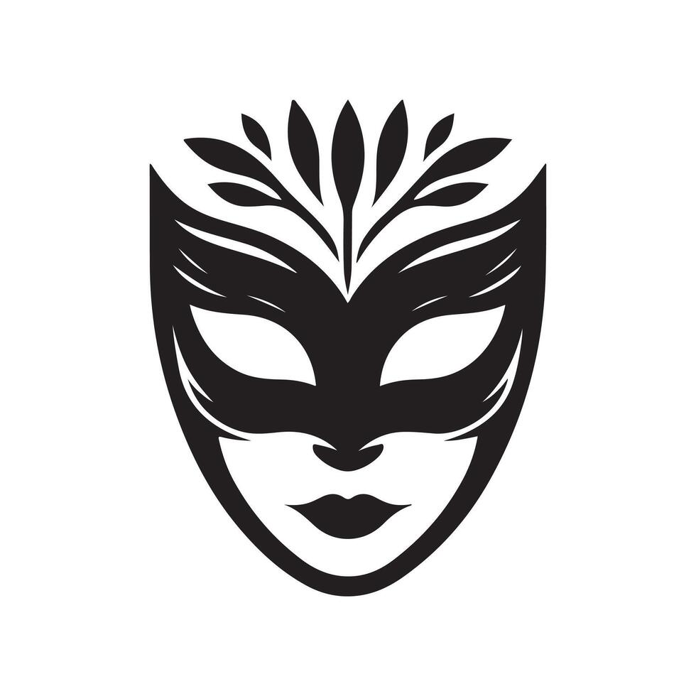 Tengu Japanese hacker mask vector