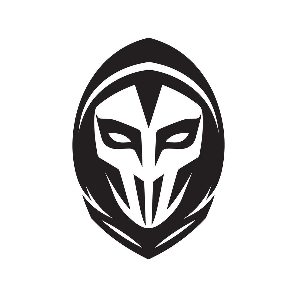 Japanese hacker mask art vector