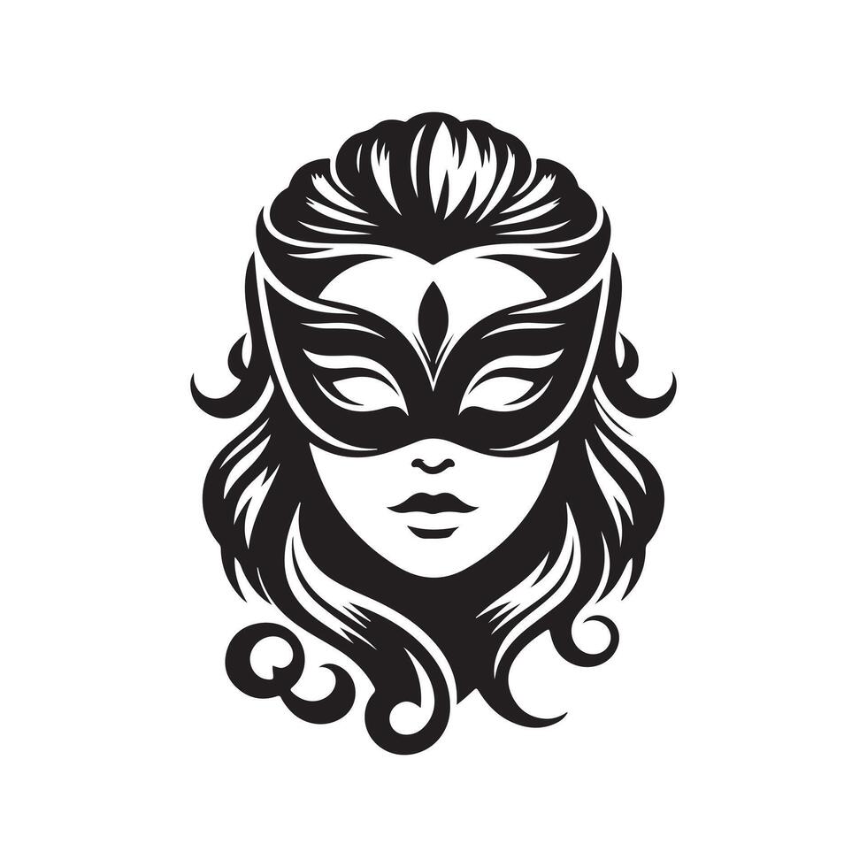 Tengu hacker mask custom design vector
