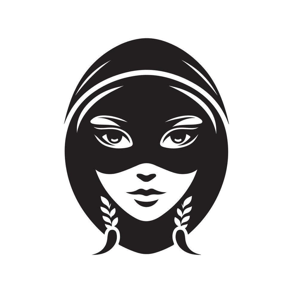 Tengu hacker mask art vector
