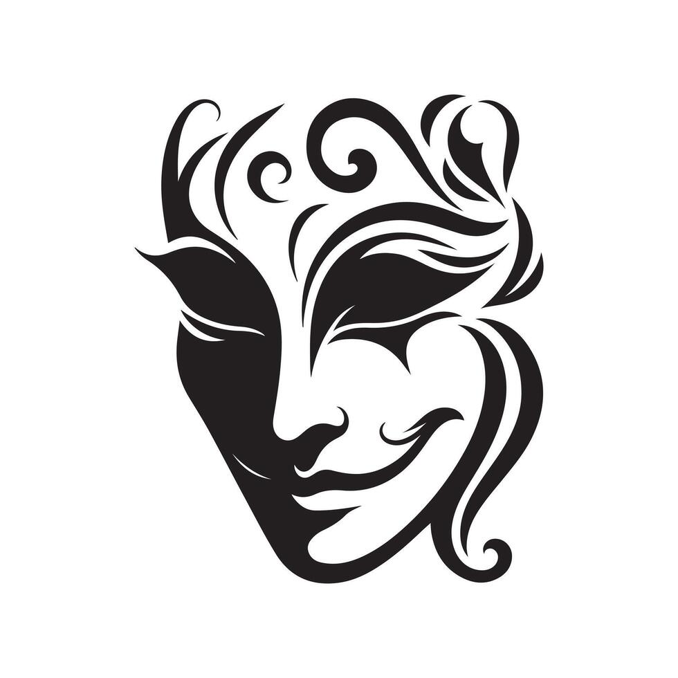 Art Joker silhouette vector