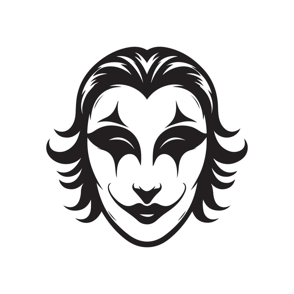 Joker face mask graphic vector