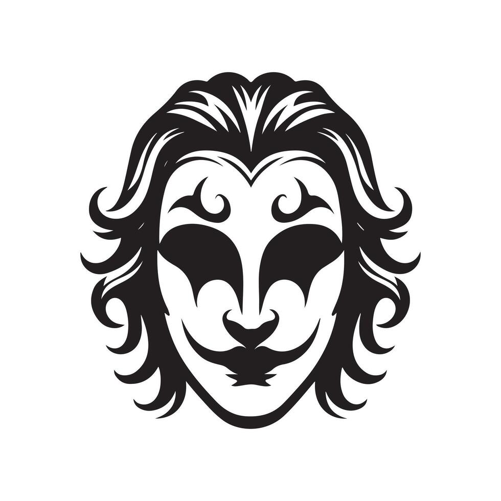 Joker character mask vector