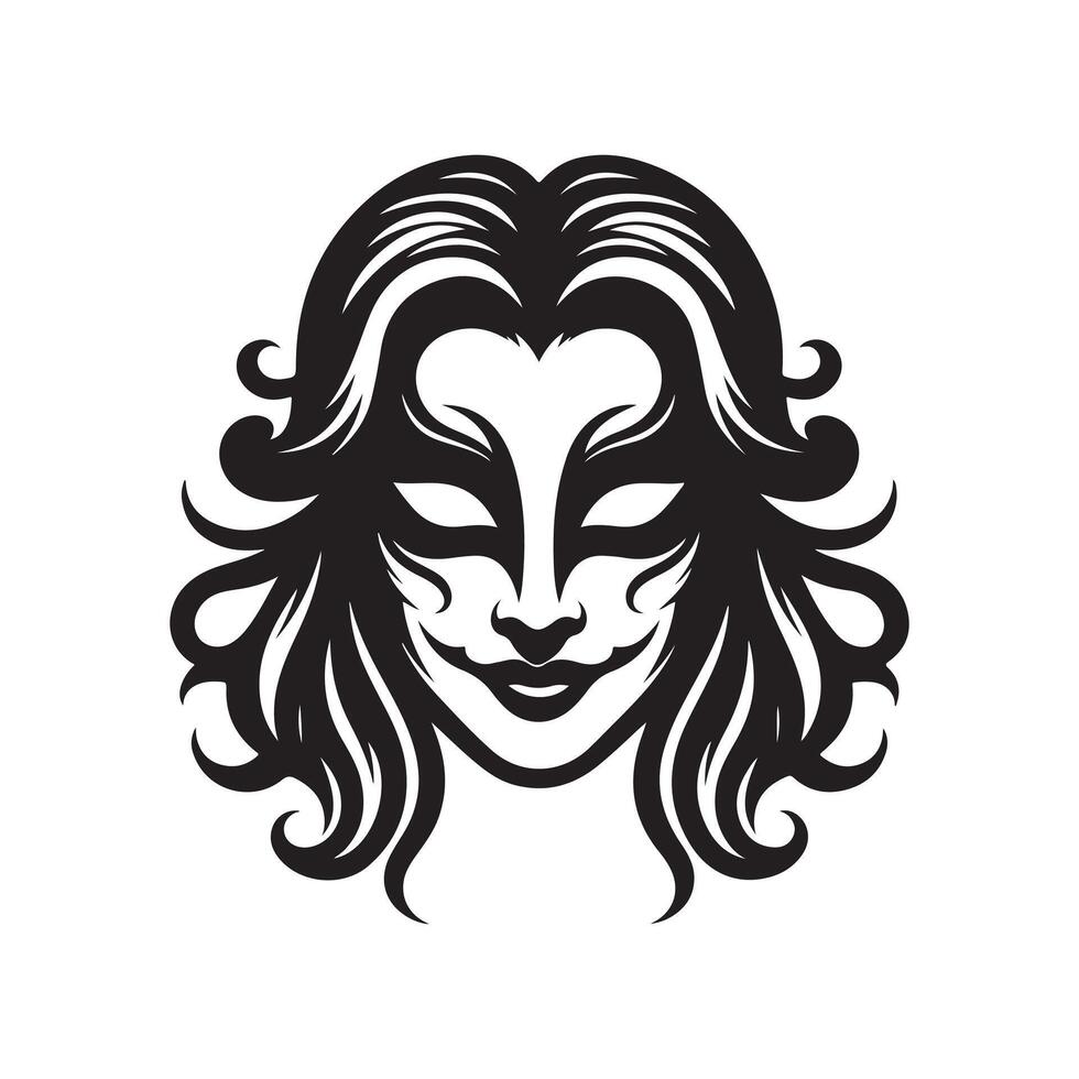 Joker mask illustration vector
