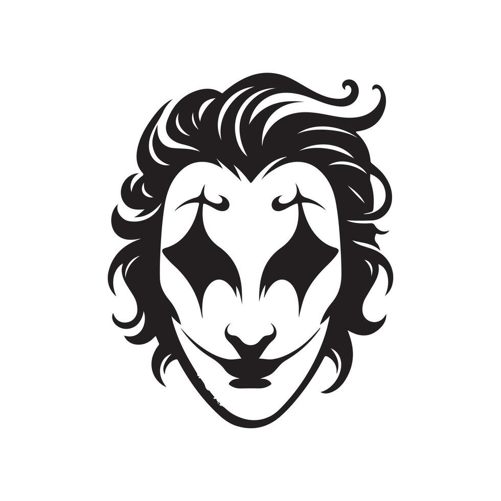 Joker mask character vector