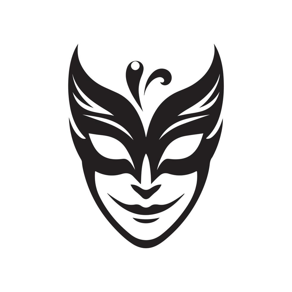 Art Joker face silhouette vector