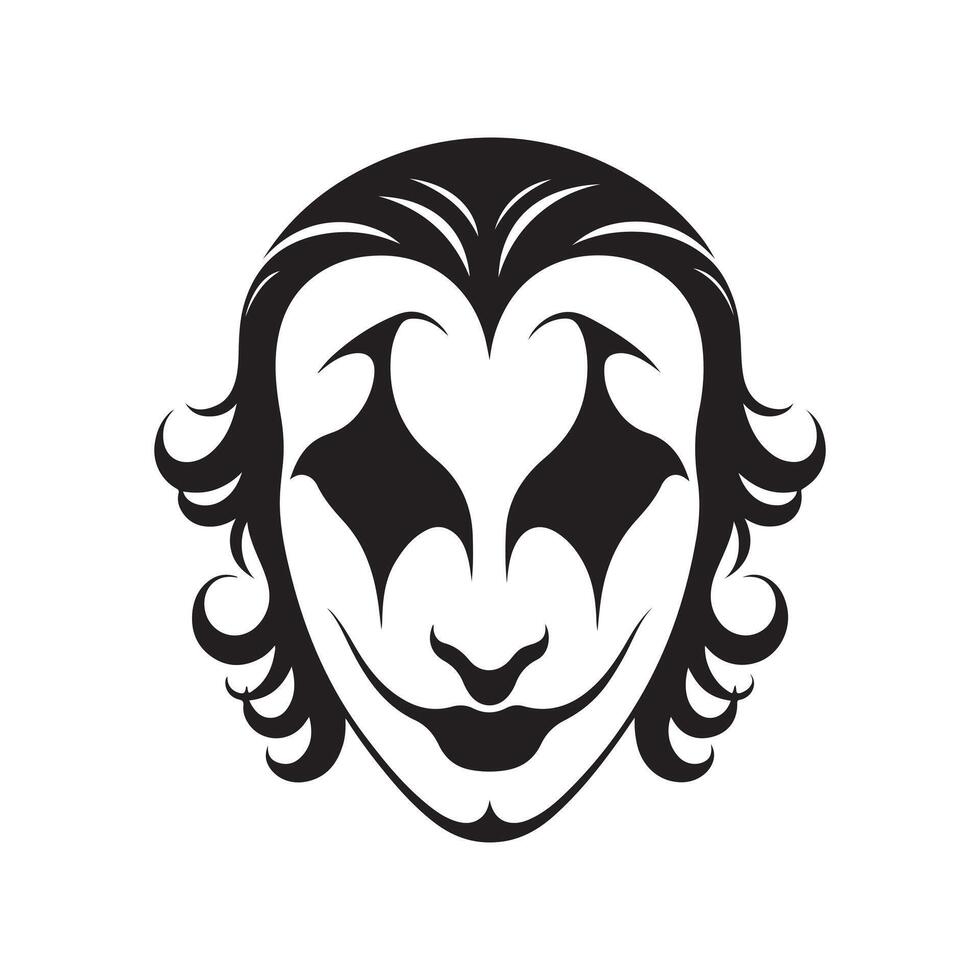 Joker mask custom design vector