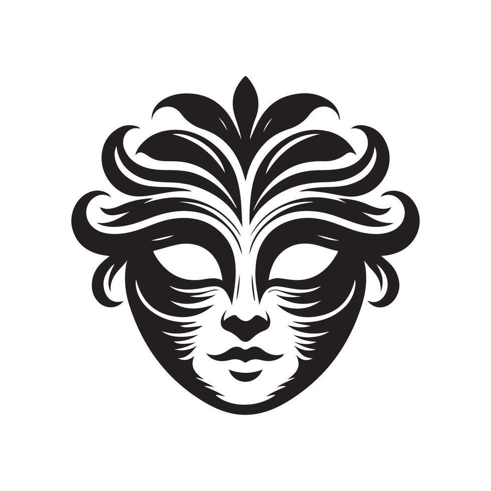 Joker mask icon vector