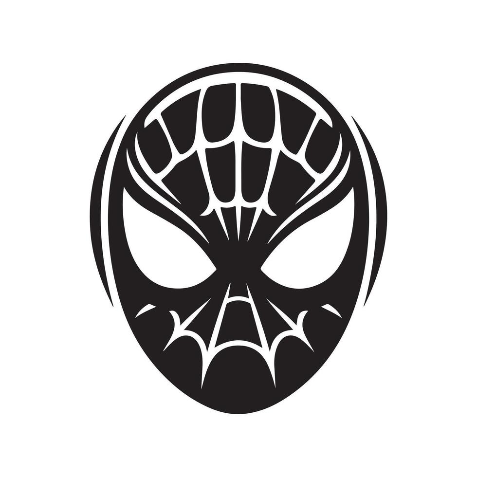 Spider Man mask design silhouette vector