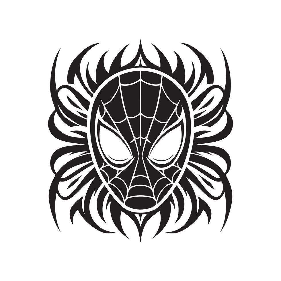 Spider Man mask face vector