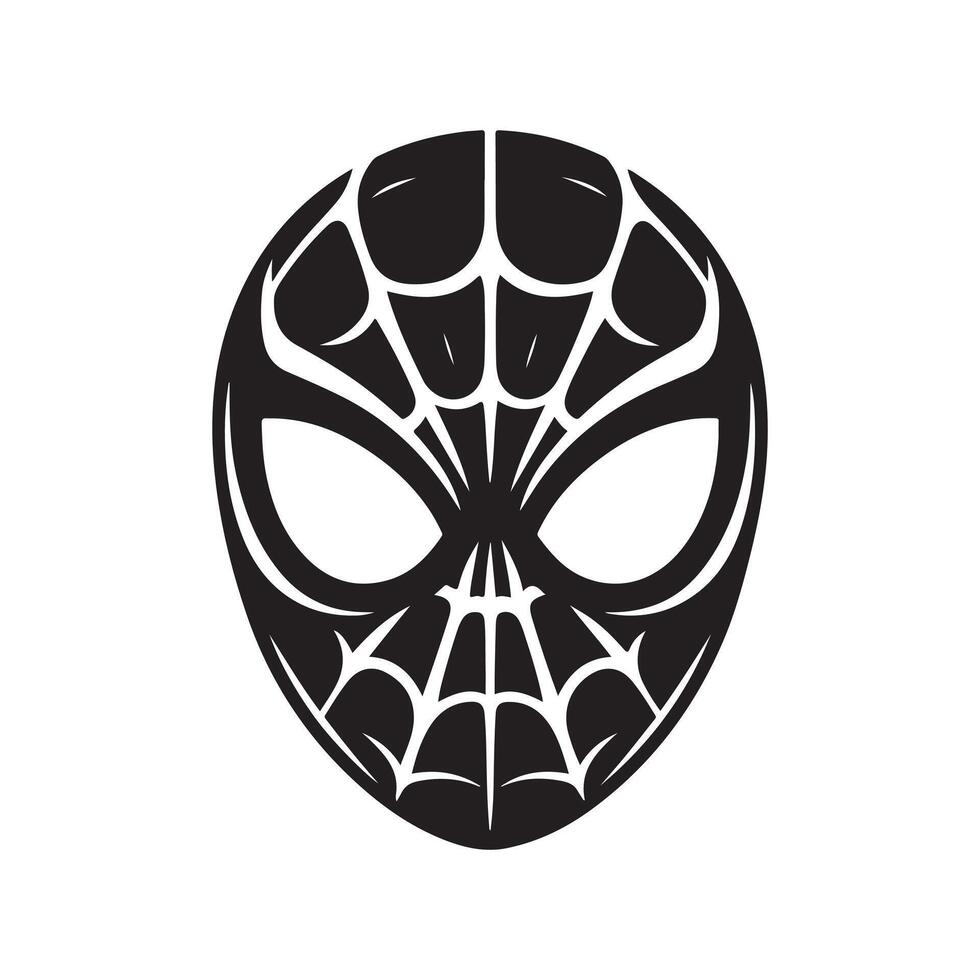 Spider Man mask portrait vector