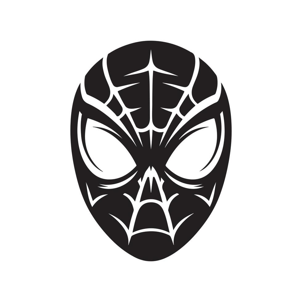 Spider Man mask drawing vector