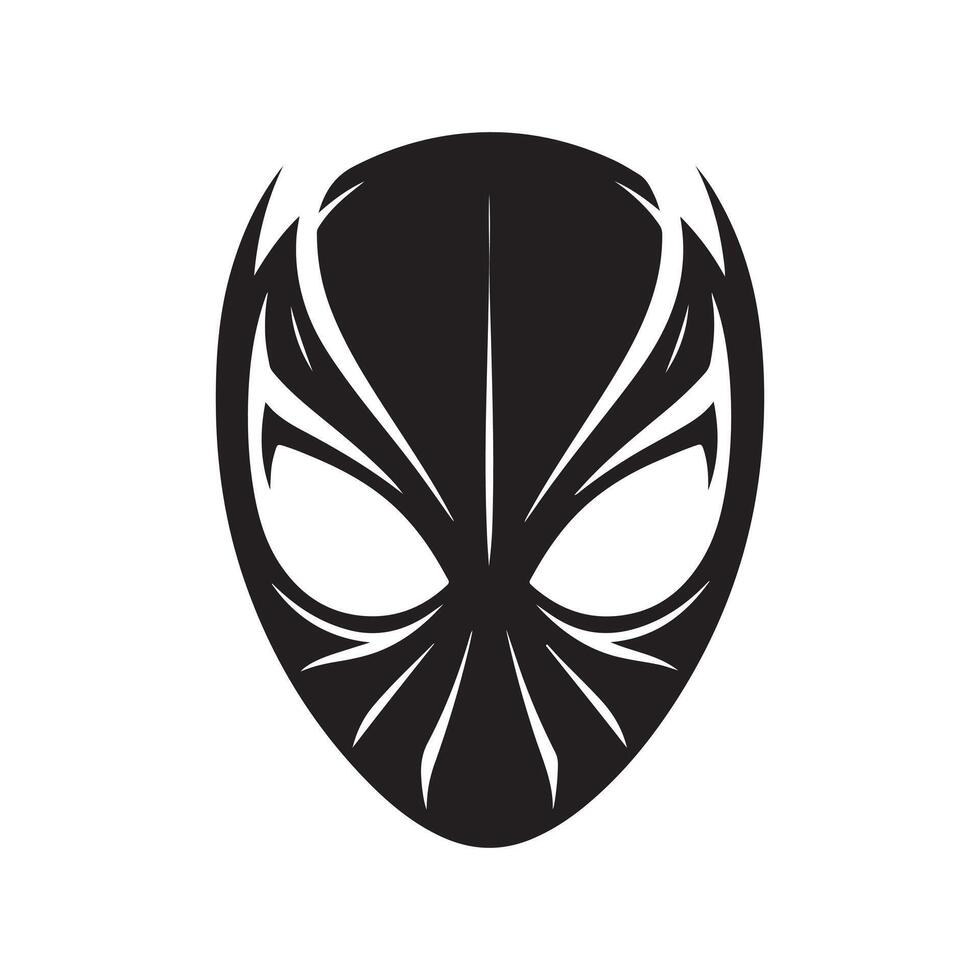 Spider Man face graphic vector