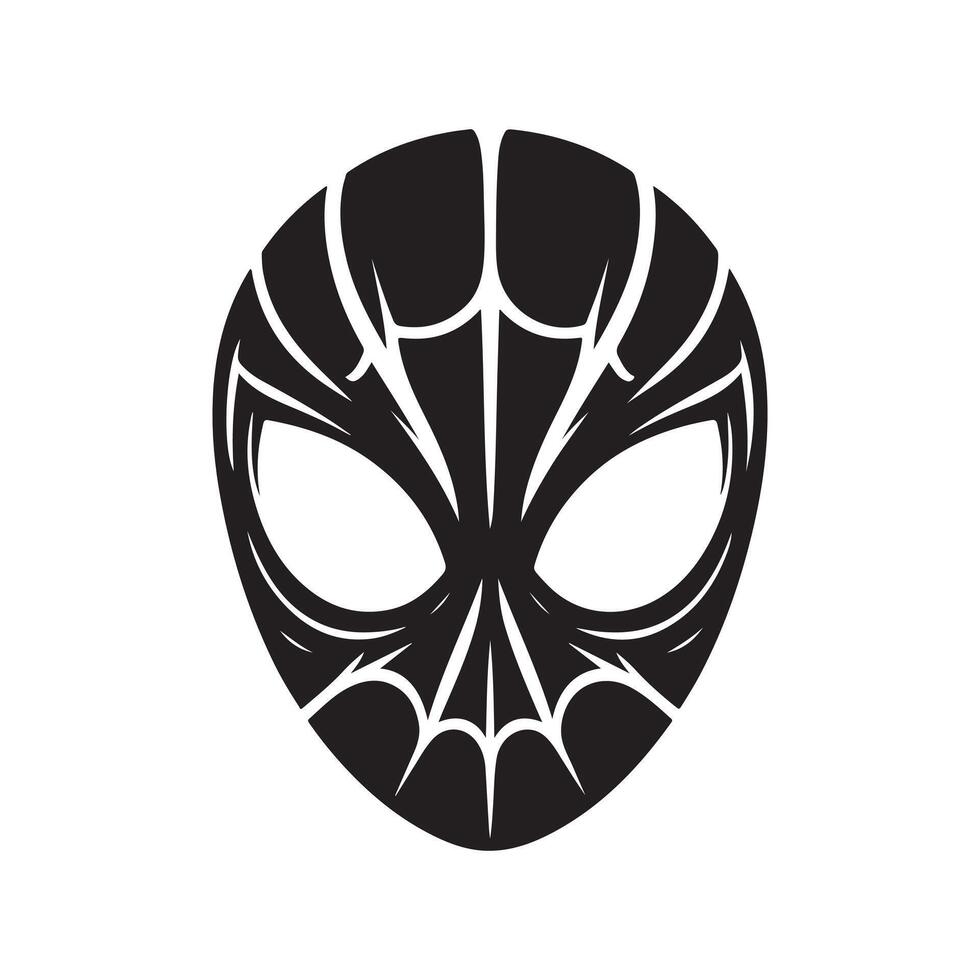 Art Spider Man mask icon vector