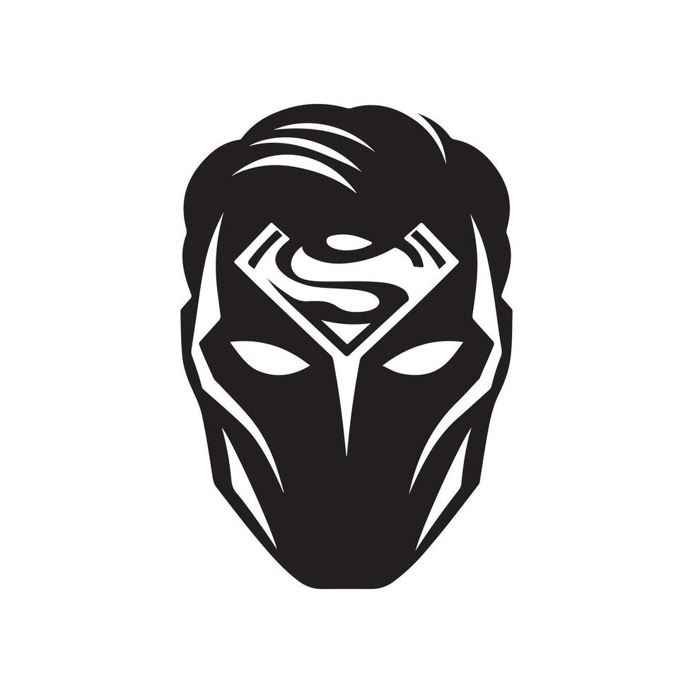 Superman mask profile design vector
