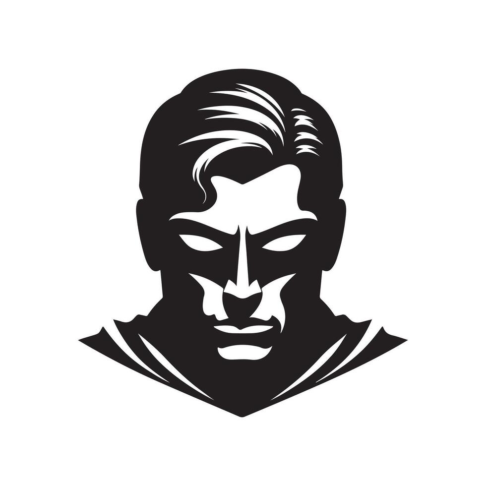 Superman face mask vector