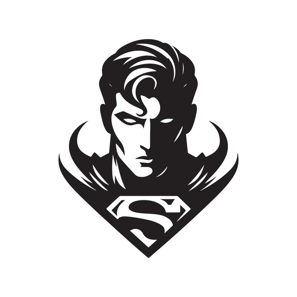 Superman face design vector