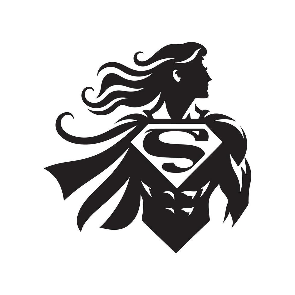 Superman mask portrait vector