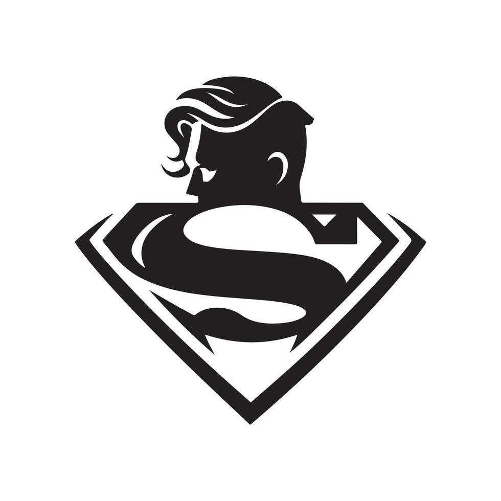 Superman face mask graphic vector